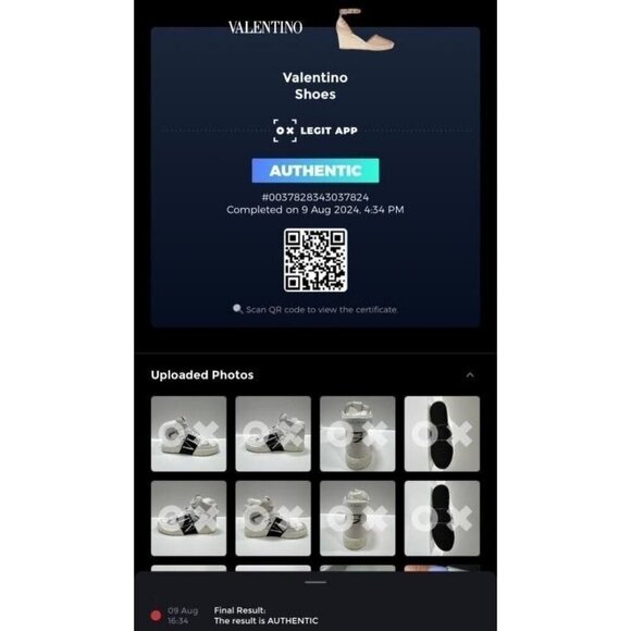 Valentino Garavani Mid-Top Italian Calfskin Leather VL7N Sneakers with COA 43 10 - Picture 4 of 4